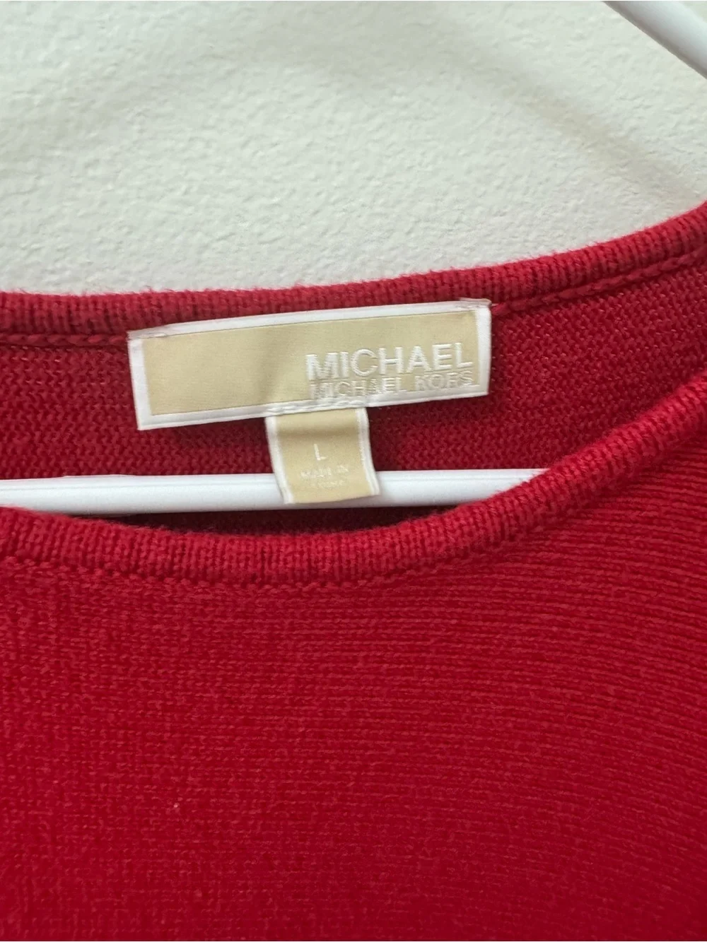 Michael Kors Michael Kors Red Tunic Sweater With Side Gold Zippers Size large